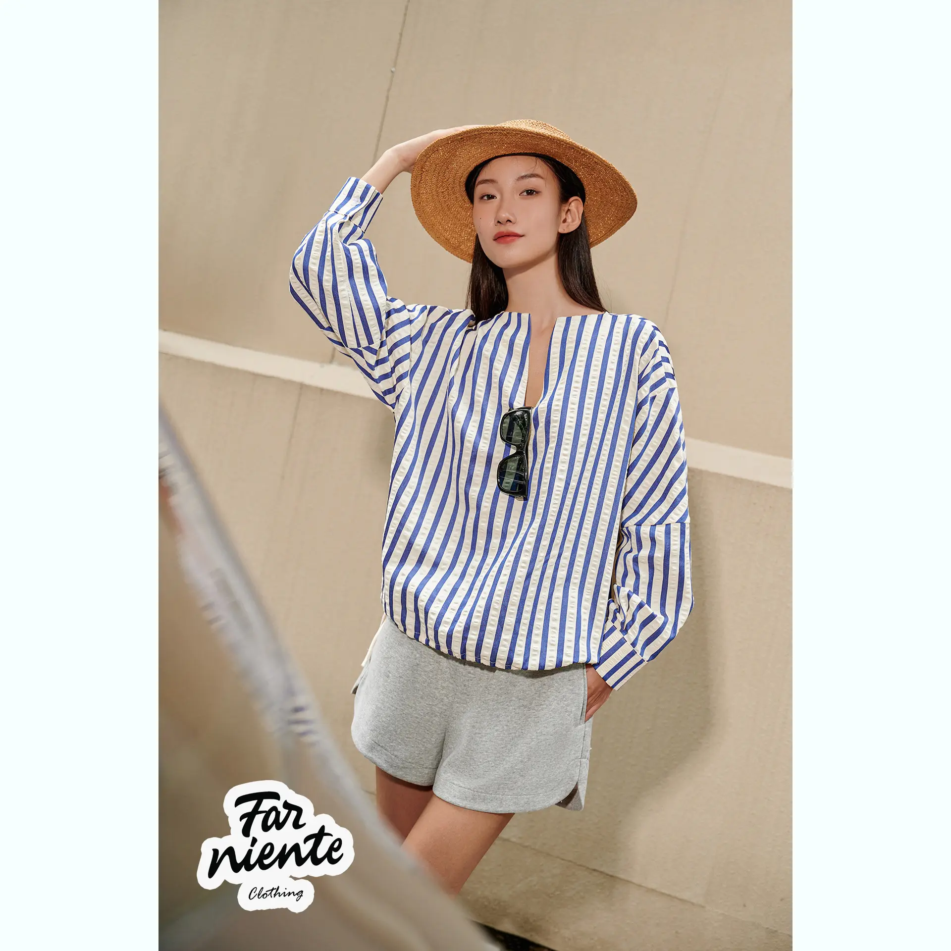 [FarNiente] Áo Sơ mi Cold Brew phong cách Năng động, Trẻ trung Nữ Women - Cotton Cao Cấp - Freesize Top