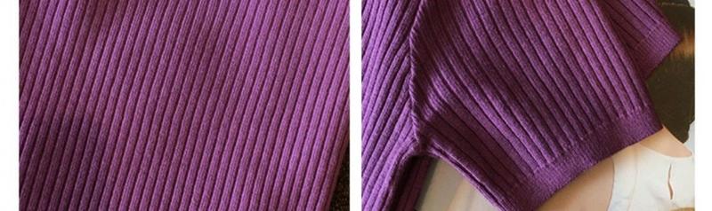 Product Introduction of Áo Len Ôm Sát, Áo Ngắn Tay, Áo Len Áo Chui Đầu Nữ, Ngắn Bên Trong, Cổ Tròn, Áo Sơ Mi Lớp Nền, Hàng Mới Về Mùa Hè 2024 18