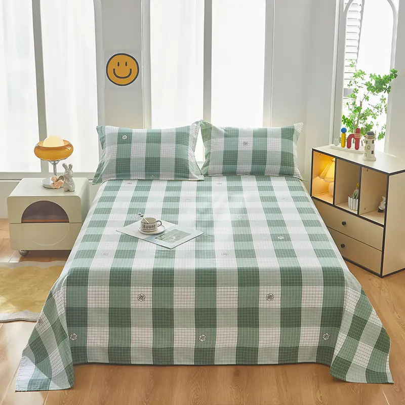 2025 New Active Printing and Dyeing Machine Washable Pure Cotton Old Coarse Cloth Summer Mat Bed Sheet Series
