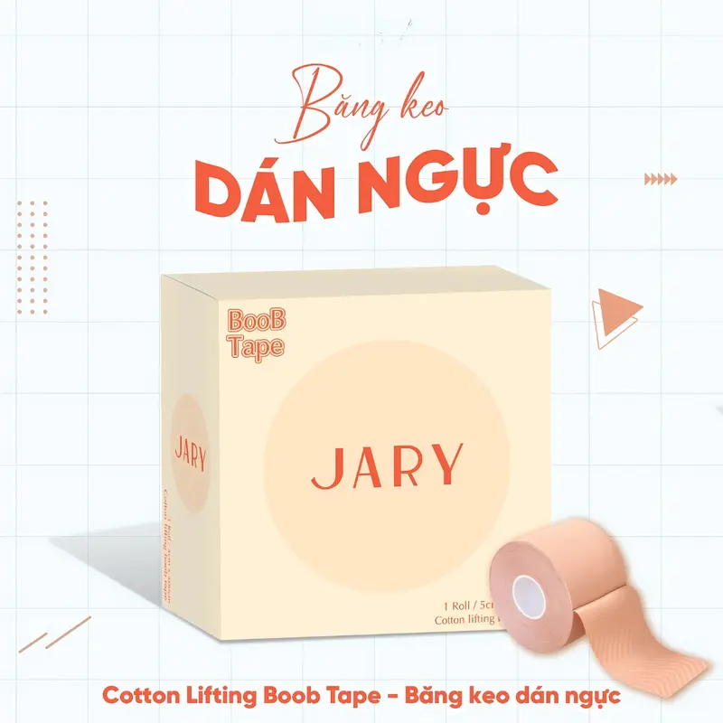 Băng Keo Dán Ngực Jary Boob Tape Định Hình Tạo Kiểu Đa Năng 1 Cuộn 500cm Nữ Kem 2