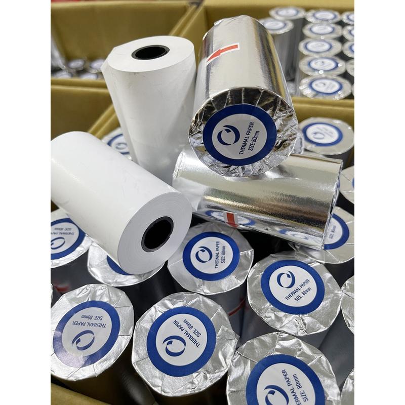 Combo 10 cuộn giấy in nhiệt in bill K80, K57 nhiều kích cỡ dùng cho các máy Pos