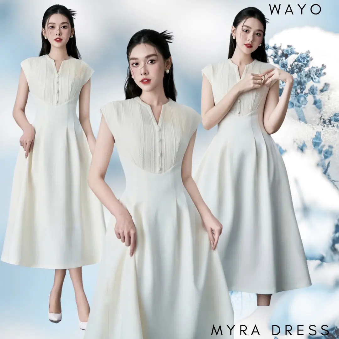 [Myra Dress] Đầm WAYO thiết kế elestane co giãn nhẹ dự tiệc sang trọng thanh lịch