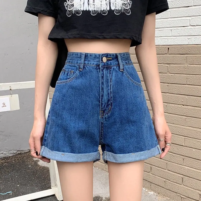 [Beevalue] Celana Pendek Wanita Highwaist | Celana Jeans Hotpants Highwaist | Celana Jeans Polos Bahan Premium (608 Jeans)