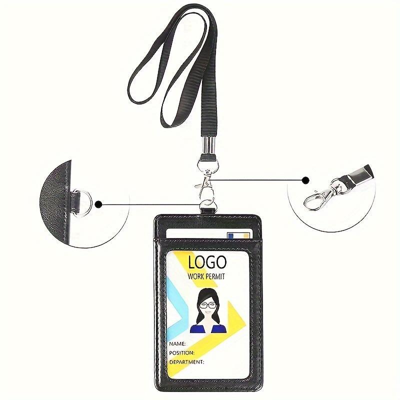 Product Introduction of Identification Badge Holder & Lanyard Set, 1 Count Identification Credit Card Badge Holder with Lanyard, Office Stationery & Supplies for Dormitory Bank Workplace Hospital 3