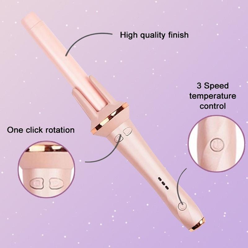 (BISA COD) MISSAI 28MM Catokan Curly Otomatis Catokan Keriting Rambut Otomatis Ceramics Curly 3 Level Penyesuaian Suhu Libra Hair Curly Styler XN388 Elektrik Sisir Merah 5