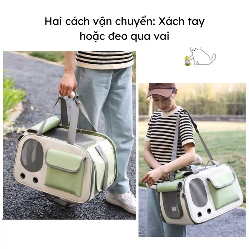 Túi Lưới vận chuyển chó mèo túi vận chuyển chó mèo dạng lưới thoáng mát kích thước lớn Hoshi Pet TVC06 3