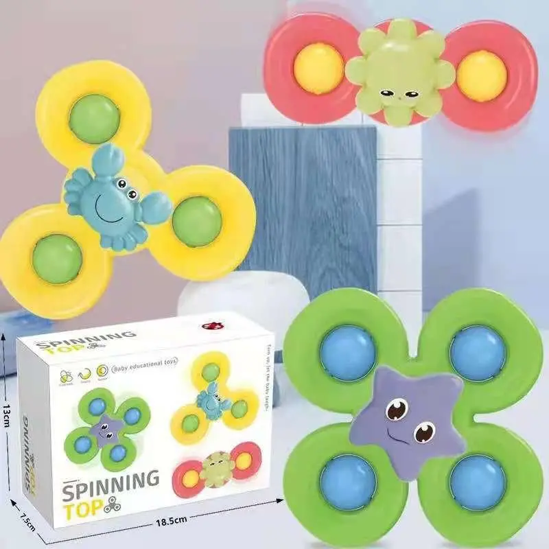Set 3 con quay spinner, con quay đồ chơi chong chóng dính tường, âm thanh vui nhộn cho bé LAHAKIDS
