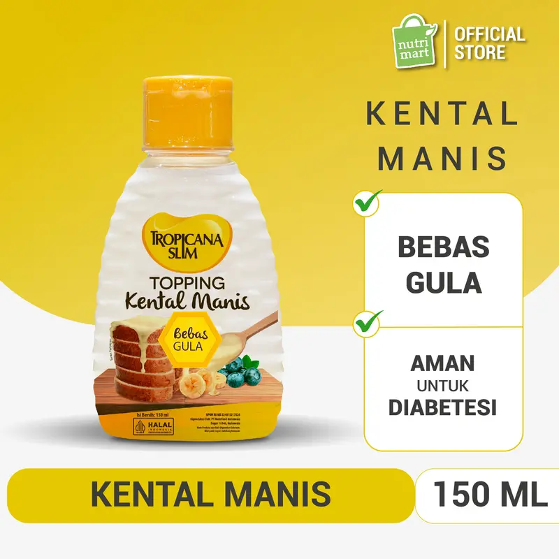 Tropicana Slim Topping Kental Manis 150ml - Bebas Gula - Cocok untuk Dessert 0