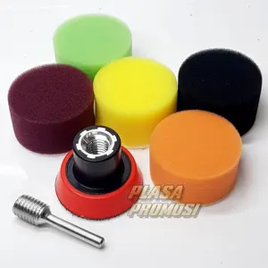 Busa poles mobil motor 5pcs 2 Inch / Foam pad Car complete set 2"+ Backing Pad M14/M10 Car Mesin