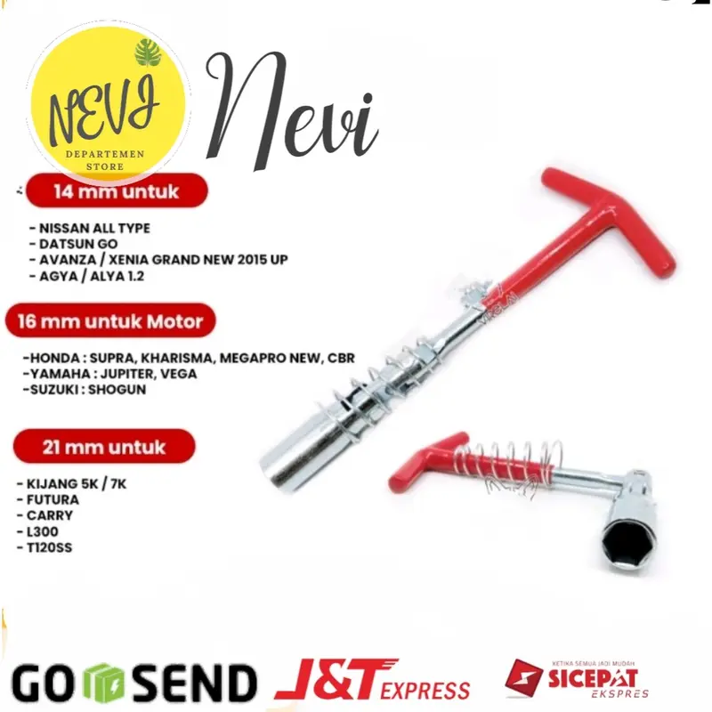 Kunci Busi Flexible 14/16/21 mm Kualitas Terjamin - 14 mm ALAT BUKA BUSI 0