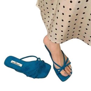 Dép Lê, Nhẹ Nhàng Và Ngầu, Dành Cho Nữ, Thích Hợp Cho Mùa Hè, Đeo Ngoài Trời, Với Da Lộn Mũi Ngón Chân