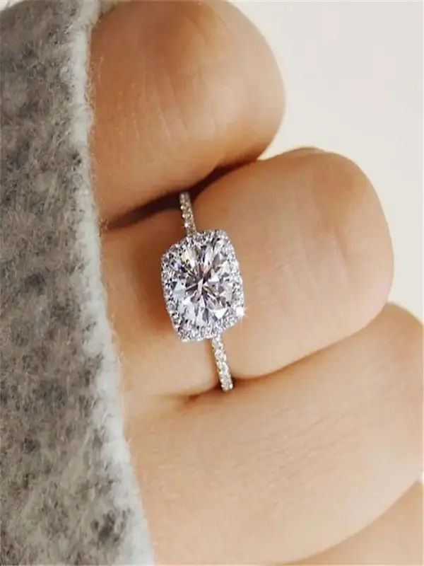 Elegant Rhinestone Decorated Ring, Exquisite Trendy Ring, Fashionable Jewelry for Women & Men As Gift 3
