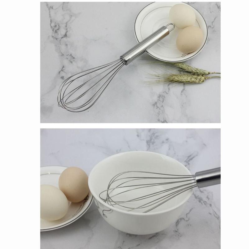 Product Introduction of Blender 8/10/12 Inch Egg Whisk Manual Stainless Steel Egg Mixing Egg Beater Mixer Tools Balloon Whisks Kitchen 16