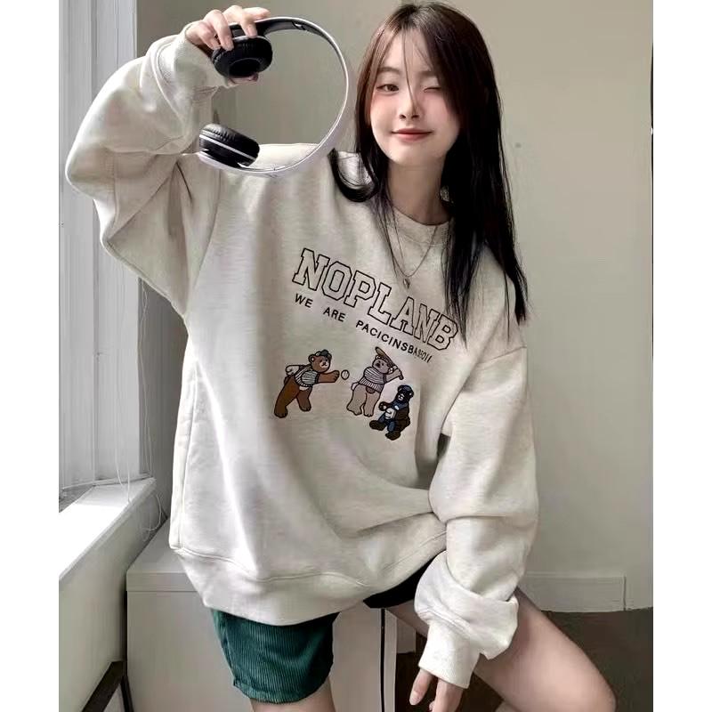 Product Introduction of (Áo 1 lớp, màu ngoài đậm hơn ảnh) Áo Nỉ Nam Nữ 5 mẫu Cổ Tròn 9