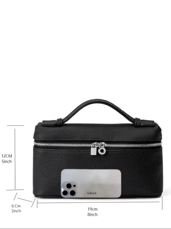 Women's Solid Color Zipper Crossbody Bag, Fashionable PU Leather Bag for Daily Used, Casual Trendy Versatile High-quality Daily Commuting Bag 1