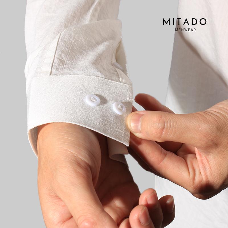 Product Introduction of Áo sơ mi nam dài tay cổ tàu MITADO, áo sơ mi đũi form rộng trẻ trung năng động, mã 600 5