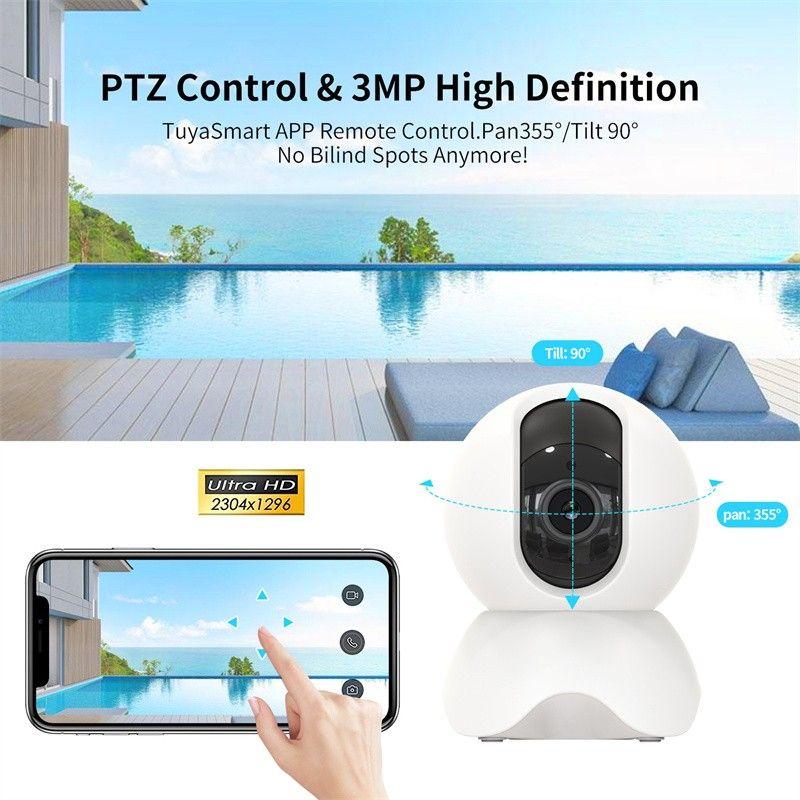 Product Introduction of D305 Hd smart wireless wifi security camera night vision remote home cctv surveillance camera 360 network 6