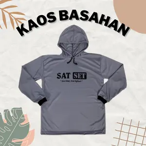 BISA COD kaos bersablon SAT SET kaos basahan kerja lengan panjang proyek sawah berkebun bertani DLL
