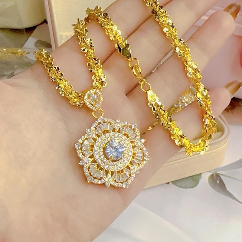 Dây xoắn hoa mai kèm mặt hoa tuyết Women