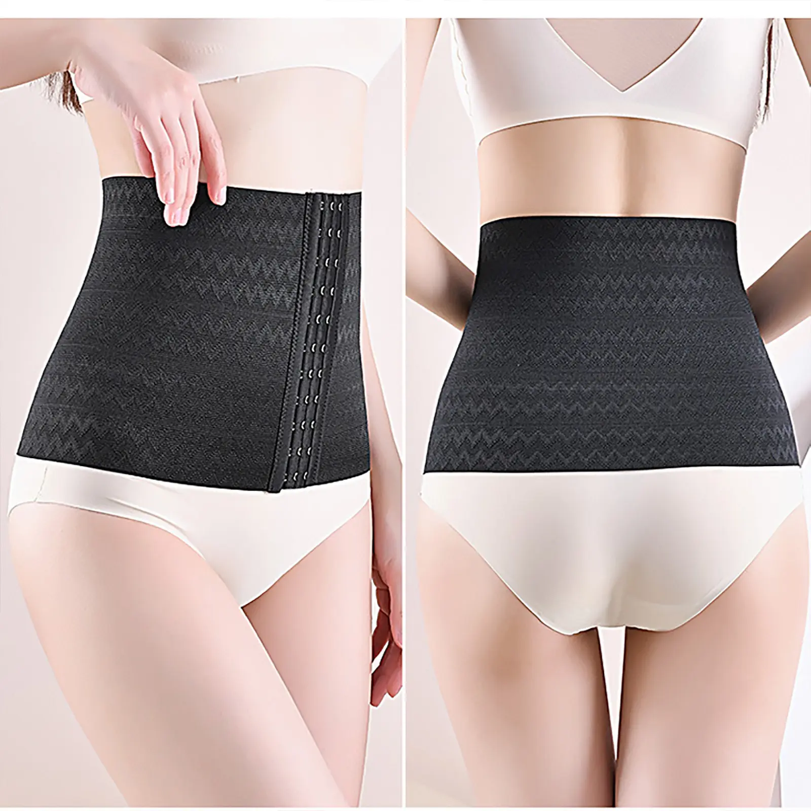 Women's 3-breastedcorset With Steel Waist Correction And Abdominal Strap