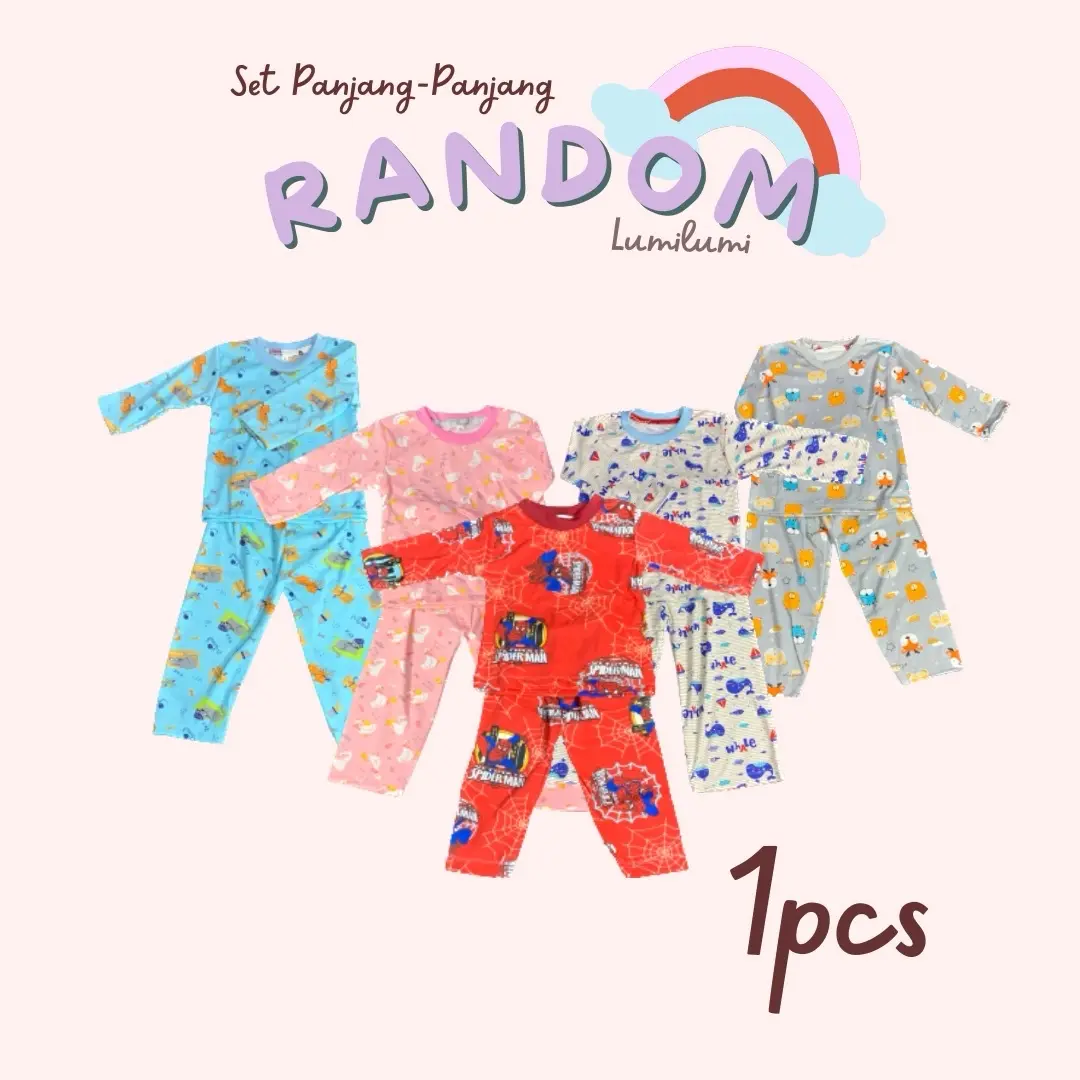 Setelan printing anak (motif random)