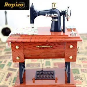 Rapizo Musical Box Kotak Musik Bentuk Miniatur Mesin Jahit