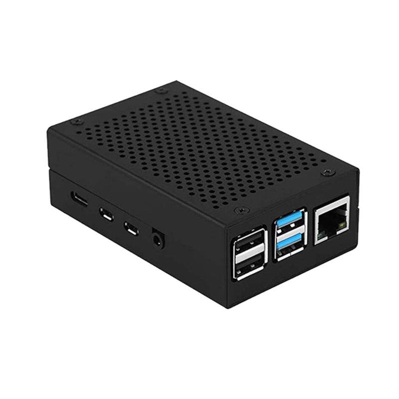 for Raspberry Pi 4B for Case Aluminum for Case RPI 4B Metal for Shell Silver Black Enclosure for RPI 4 Model B 0