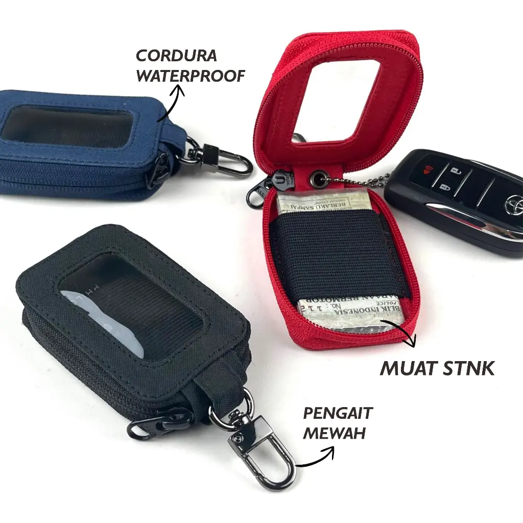 Dompet remote keyless motor mobil gantungan kunci sarung remot polos