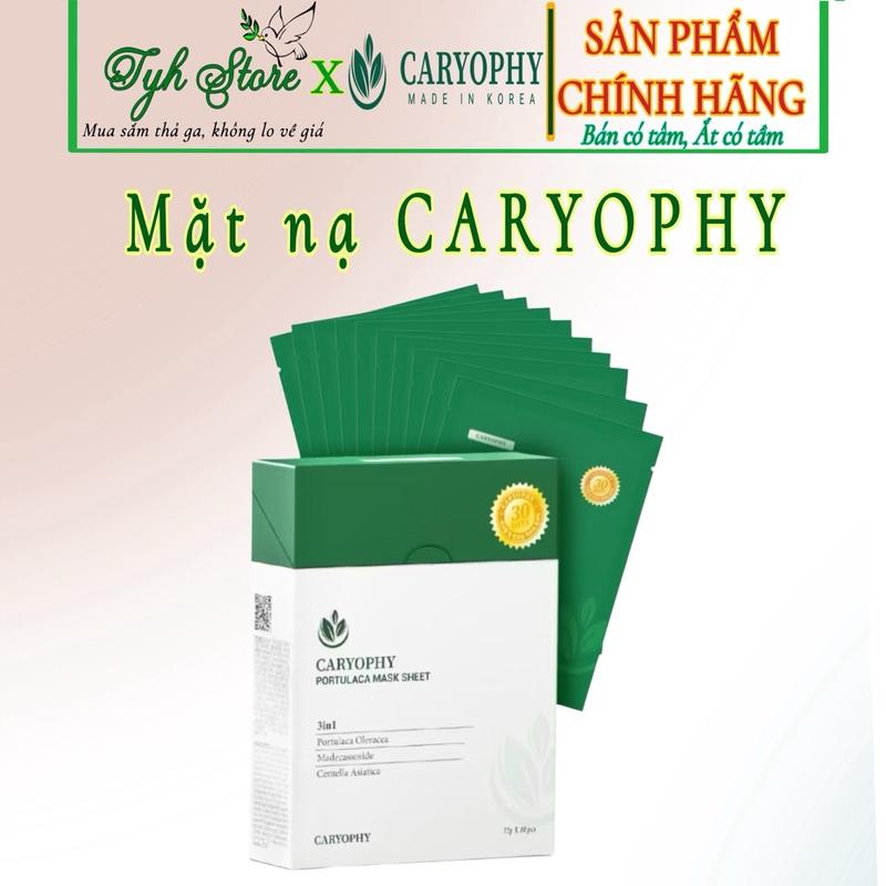 [ TrangTranKOC x Tyh Store ] Combo 10 Miếng mặt nạ dưỡng ẩm giảm mụn mờ thâm Caryophy Portulaca Mask Sheet