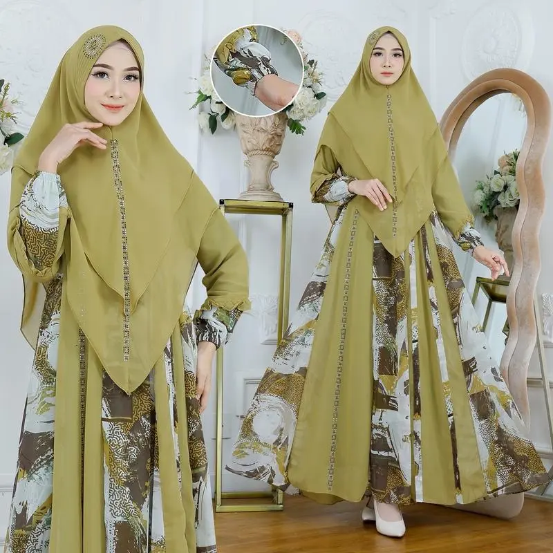 [7.7 BIG SALE] Syaqilla syari gamis super mewah nyaman adem di pakai