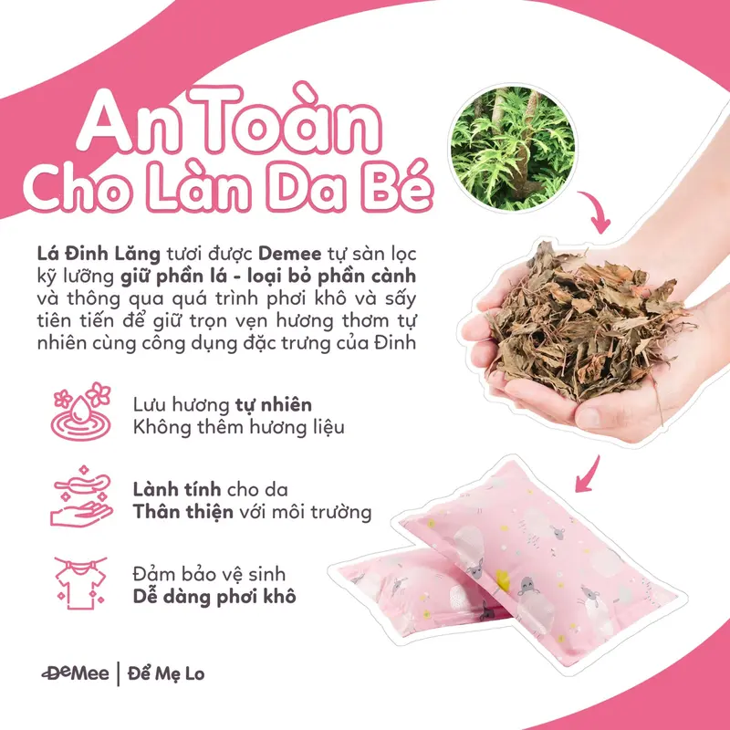 Gối Thảo Dược Đinh Lăng Cao Cấp Cho Bé Demee By Phurba - Hỗ Trợ Ngủ Ngon Sâu Giấc Cho Trẻ Sơ Sinh Đến 6 Tuổi 1