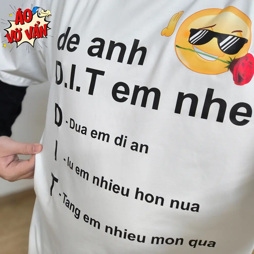 Áo Vớ Vẩn - Áo Thun Để Anh D.I.T Em nhé, Áo Couple, quà tặng bạn trai, meme hài hước - Cotton 100% Oversize Nam Nữ