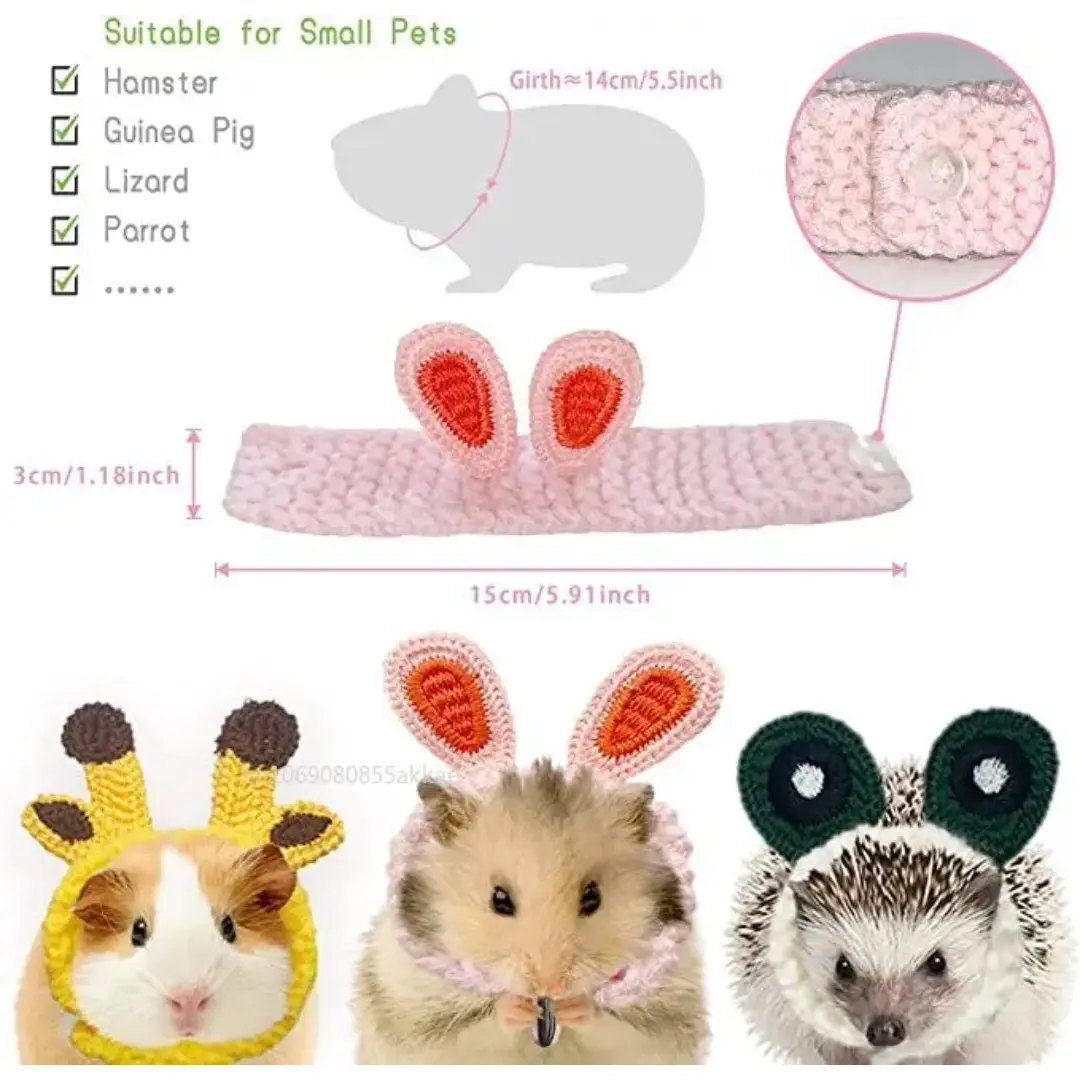 Mini Hat Suitable for Hamster Guinea Pig Knitted Cartoon Headwear