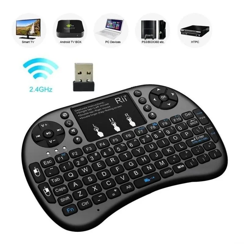 Bàn phím kiêm chuột mini cảm ứng không dây I8 cho Ps4 / Google / Android / Tv Box / chơi game Chơi Điện Tử 4