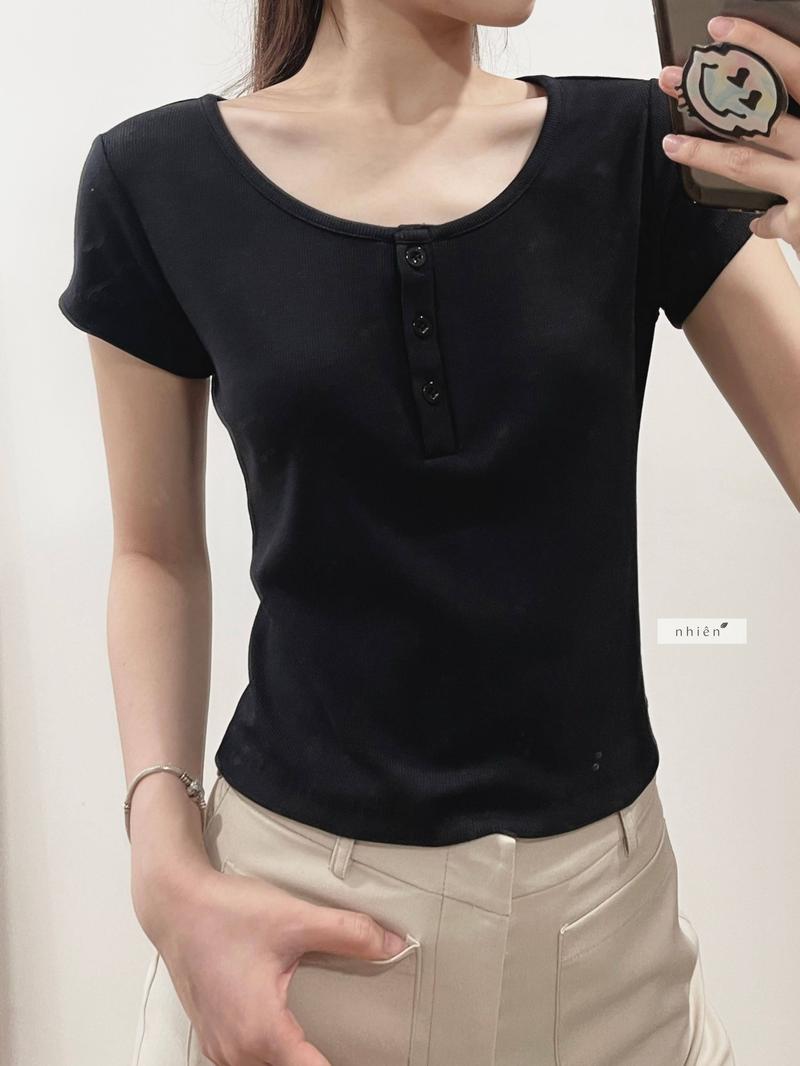Product Introduction of Tamie Top - Áo thun nữ tay ngắn - áo thun cổ tròn nhiennhienvintage BT221 Women 6
