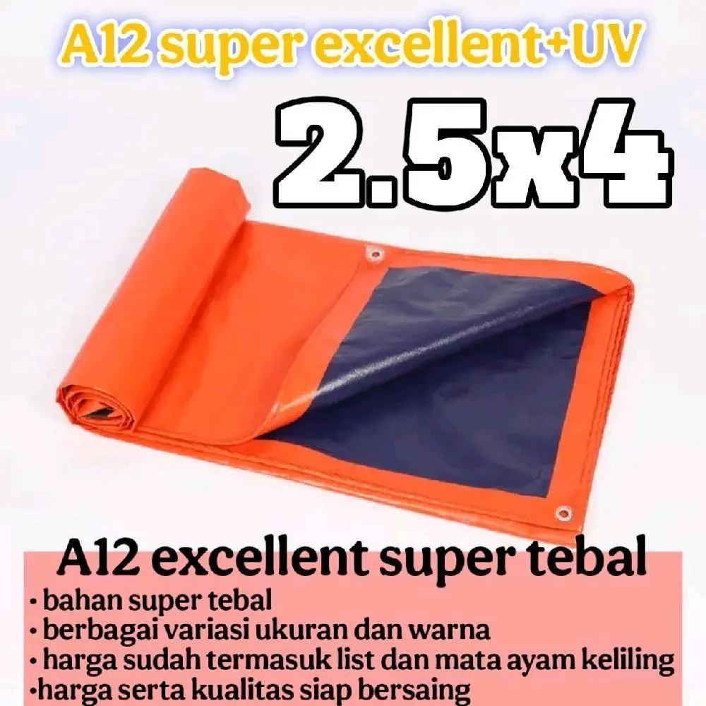 TERPAL  2.5X4 PE SUPER TEBAL murah tebal dan berkwalitas super bisa untuk jemuran, kolam, atap dll