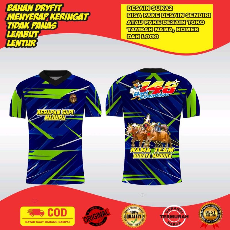 jersey kaos kerapan sapi madura desain bebas suka suka 3