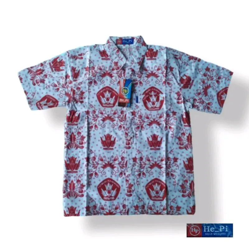 Seragam sekolah Baju sekolah batik SD lengan pendek [HEPI] Fashion