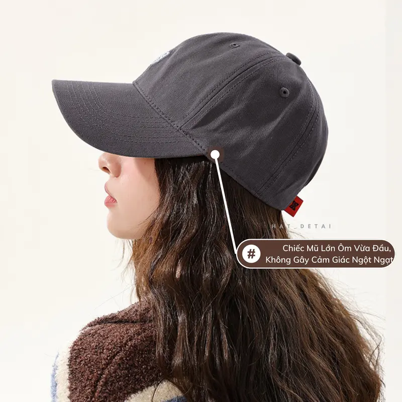Mũ, Nón Lưỡi Trai Nữ, Thêu Chữ Nổi Cao Cấp, Mẫu Mũ Lưỡi Trai Cotton Unisex Mới 4