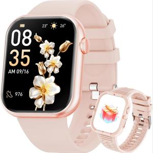 Smartwatch (Dual Straps, Multiple Options), 2024 Newest 1.85 Inch Fitness Tracker with BT Calling, Sedentary Alerts, 100+ Exercise Modes, Smart Watches for Men Women for Android iOS, Back To School Gifts