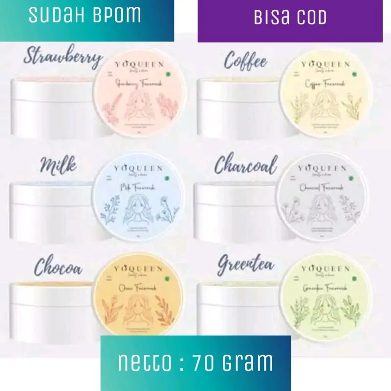 [free Gift] Masker organik Yoqueen Beauty 70gram
