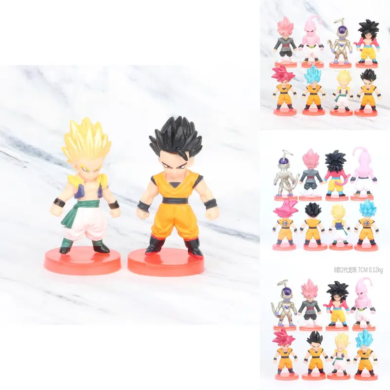 Mô Hình Pvc Quả Cầu Dragon Ball, Bắt Mắt, Phiên Bản Q, Buu Super Xanh Dương, Đỏ Và Đen, Có Goku 1
