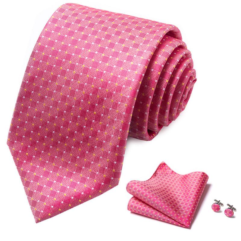 Product Introduction of Bộ Khuy Măng Sét Khăn Tay Bỏ Túi Cà Vạt, 3 Cái / bộ, Bao Gồm 1 Cà Vạt, 1 Khăn Tay Và 1 Cặp Khuy Măng Sét, Thích Hợp Cho Áo Sơ Mi Công Sở Trang Trọng, Tiệc Cưới Và Các Dịp Trang Trọng Khác, Quà Tặng Phụ Kiện Nam 18