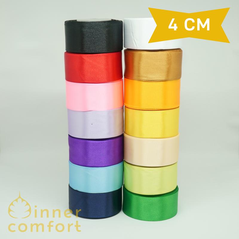 Pita Satin 4 cm / Ribbon 1,5 inch Per 1 Meter Kado buket bunga 0