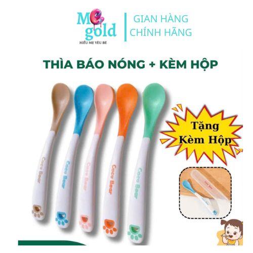   TẶNG KÈM HỘP  Thìa báo nóng Cocobear cho bé ăn dặm CÓ KÈM HỘP NHỰA đi kèm-Shopmegold1989 
