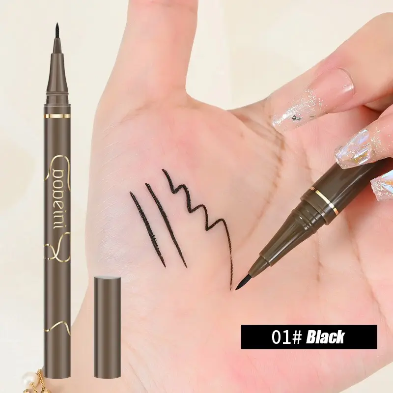 Bút kẻ mắt lâu trôi 0.05mm Bút kẻ mắt mảnh mịn Bút kẻ mắt nhanh khô Bút kẻ mắt 4 màu chống nước chống nhòe 4
