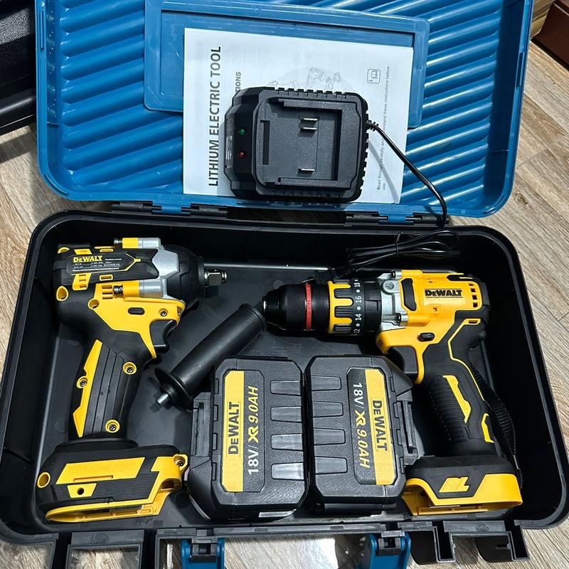 Combo 2 Máy [ Khoan 13 Ly + Siết Bulong 2 trong 1 ] - 2 pin 15 cell - Chân Pin Phổ Thông. - Động Cơ Từ Không Chổi Than