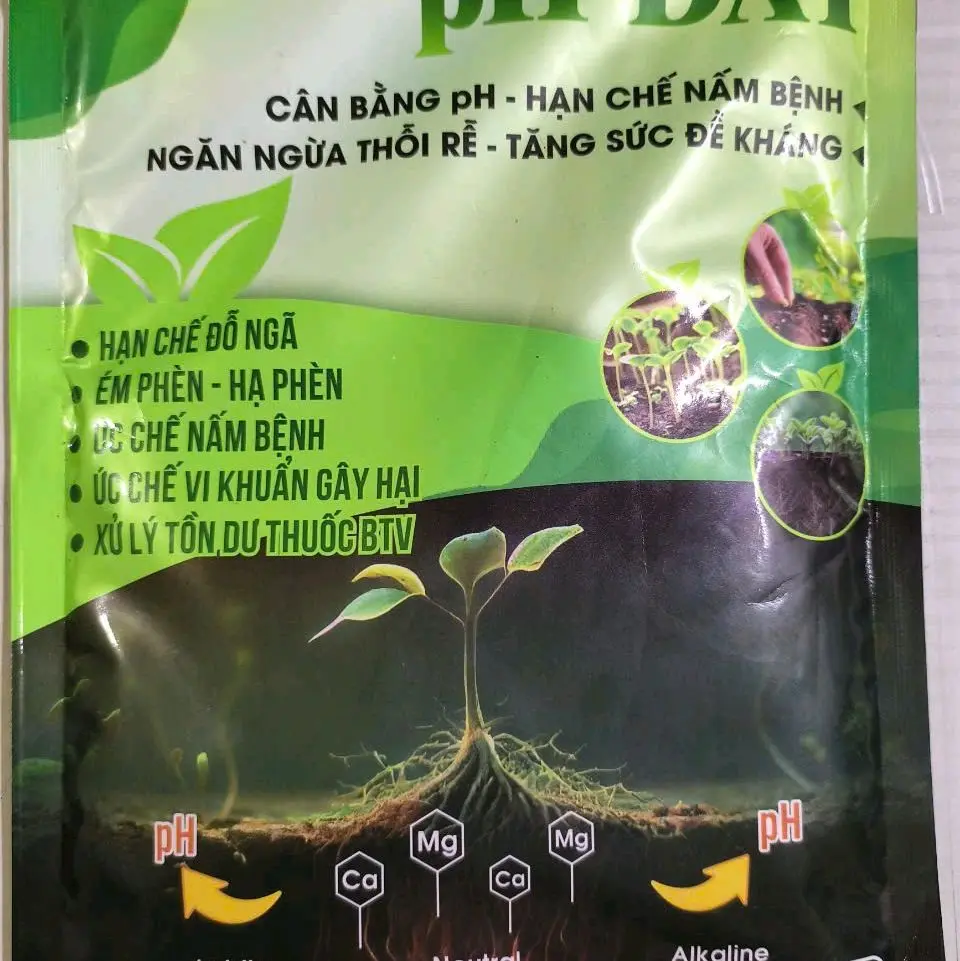 Phân bón pH ĐẤT 1KG (Cân bằng pH, Hạ Phèn, Hạ Mặn Trong Đất)