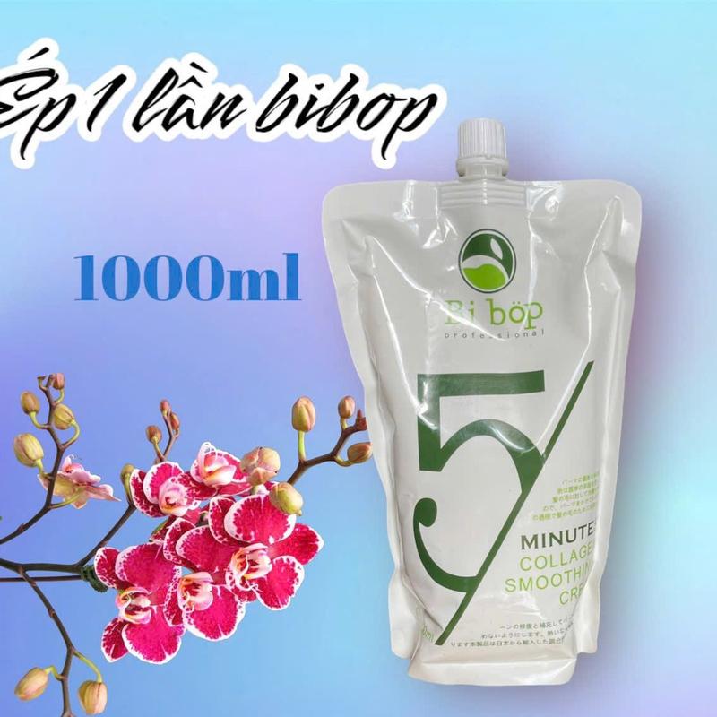Kem Duỗi Ép Tóc 1 Lần BiBop không cần dập định hình 1000ml Dưỡng Tóc Women NAm Nữ