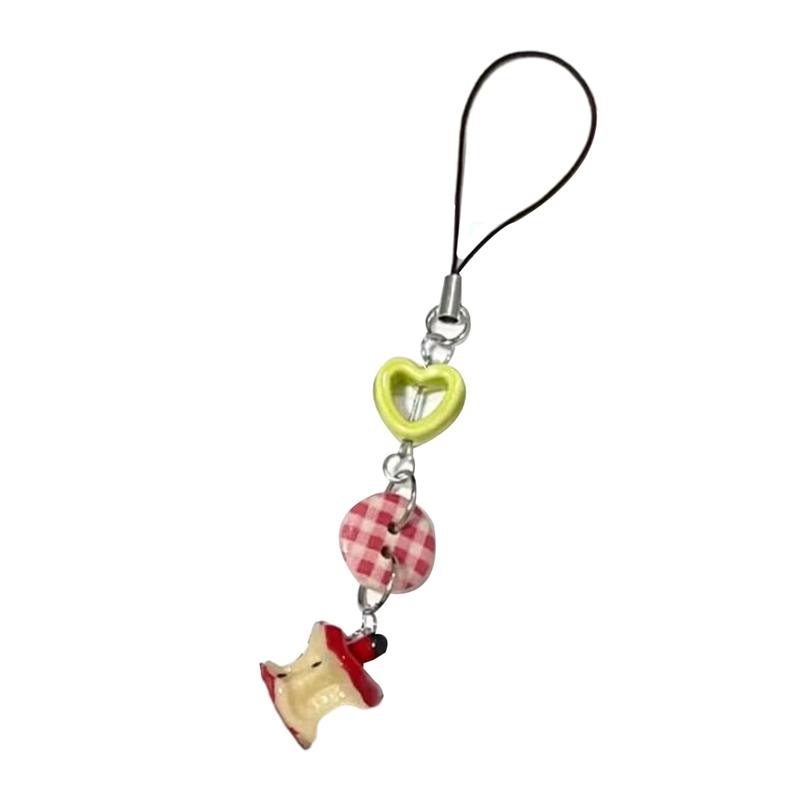Cute Fruit Core Keychain for Backpacks Charming Resin Fruit Core ...